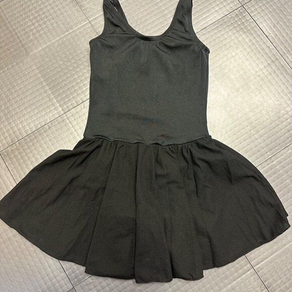 CURTAIN CALL COSTUME BLACK LEOTARD WITH SKIRT ATTACHED CHILD MEDIUM - Picture 1 of 6